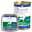 Unipro unicamente quaglia cibo umido cani adulti barattolo 400g
